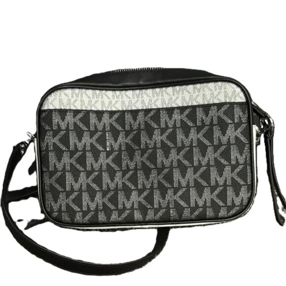 Michael Kors Handbags - Michael Kors Black and Silver Logo  Crossbody Bag